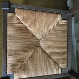 Solid chene chairs with straw seat