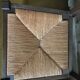 Solid chene chairs with straw seat