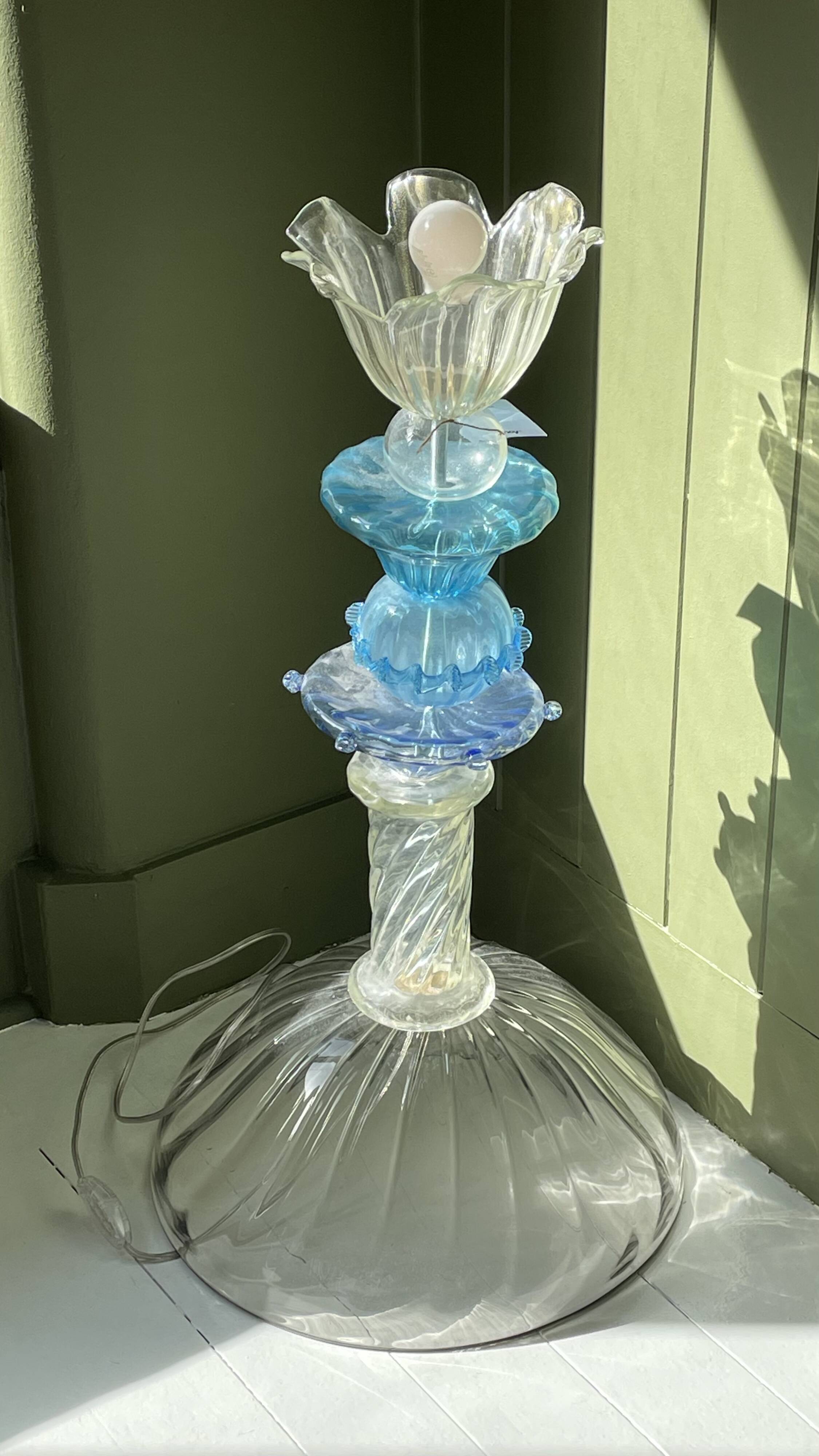 grande lampe à poser en verre de Murano
