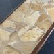 Vintage Brutalist Slate Top Salon Table