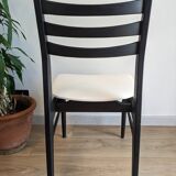 Pair of vintage Scandinavian black and white chairs