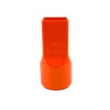 Studio Opi, space age orange ceramic vase, Gabbianelli Italy ca. 1960