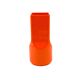 Studio Opi, vase en céramique orange de l'ère spatiale, Gabbianelli Italie ca. 1960
