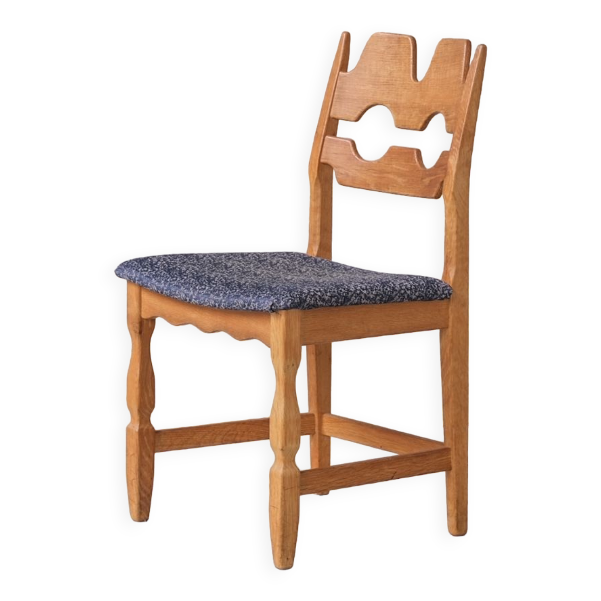 Henning Kjaernulf razor mid-century danish oak dining chairs