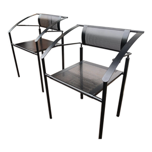 Paire de fauteuils italiens