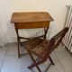 Bureau et chaise pliable enfant vintage