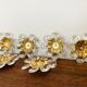 Large Floral Crystal Glass Ball Chandelier by Palwa