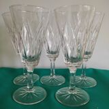 6 diamond champagne glasses