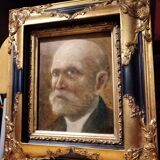 Portrait of a man painting XIX e