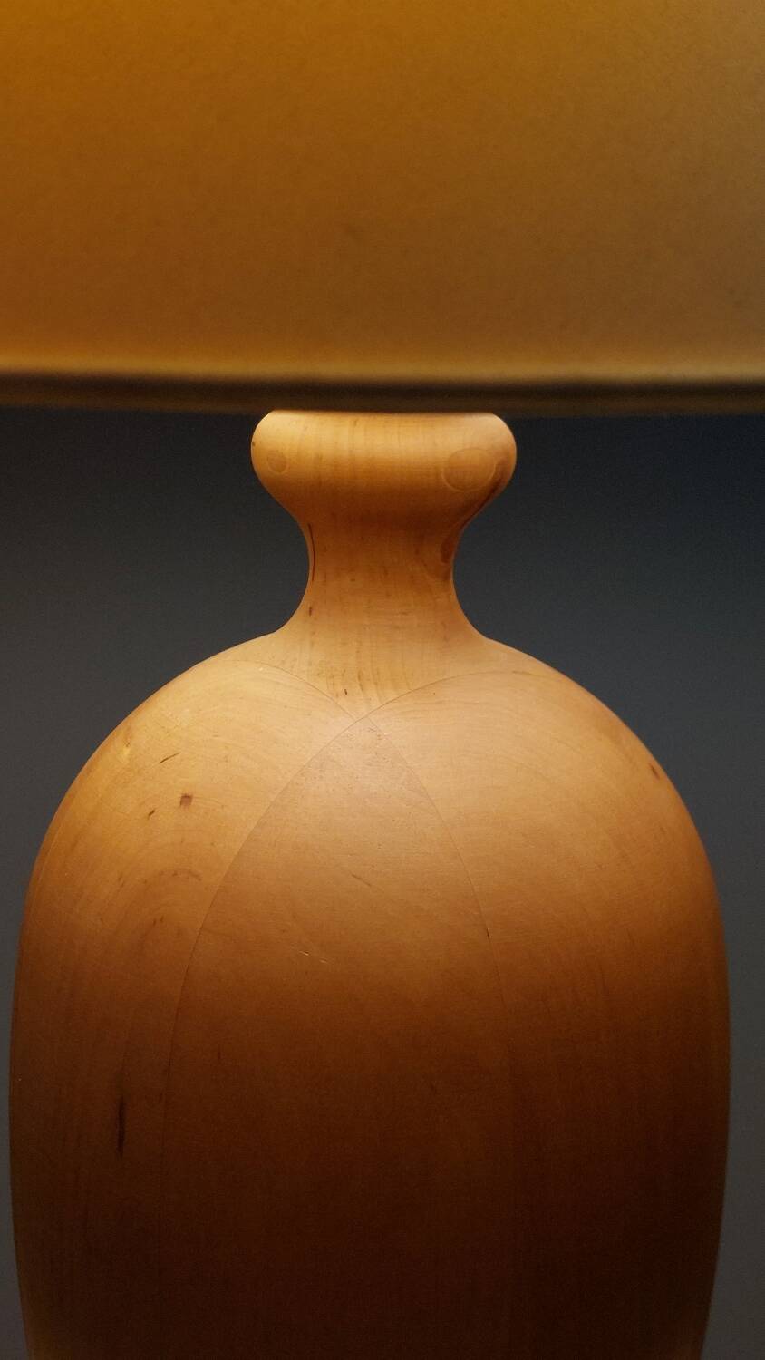 Rare vintage wooden table lamp by Dyrlund Denmark.