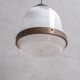 Large Two Part Holophane Style Mid-Century Pendant Light