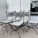 Set of 6 wrought iron chairs