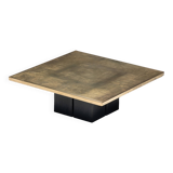 Table basse en laiton gravé par Christian Heckscher, Belgique, années 1970