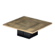 Brass Etched Coffee Table by Christian Heckscher, Belgium, 1970s