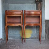 Pair of wooden bedside tables, vintage bedside table, side table.