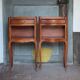 Pair of wooden bedside tables, vintage bedside table, side table.