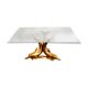 Table basse 3 dauphins en laiton