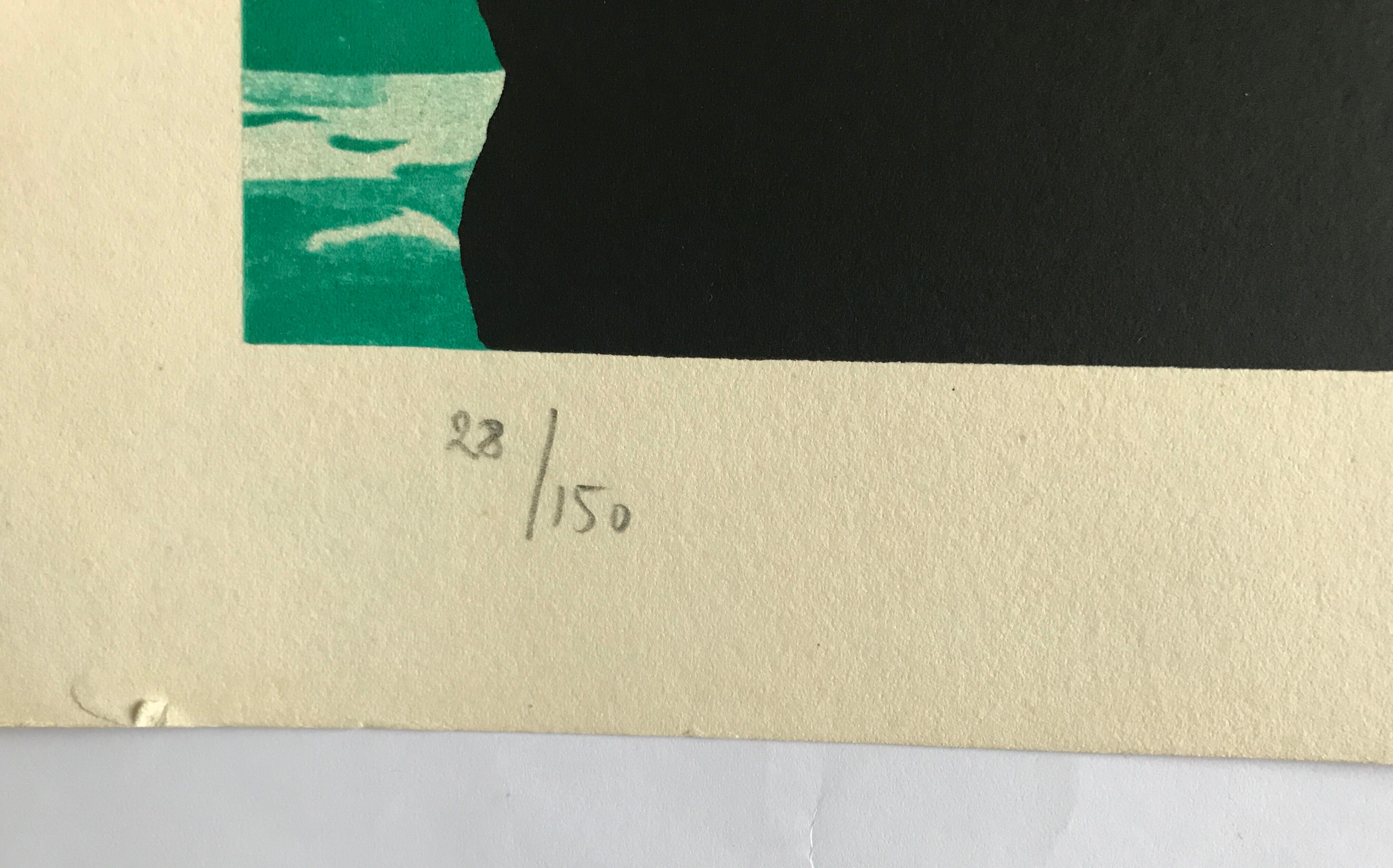 Original silkscreen signed by Gérard FROMANGER, The painter and the model: vert véronèse, 1974