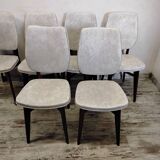 6 chaises en Skaï style scandinave