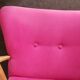 Cocktail armchair zig zag wing 50s 60 pink fushia