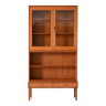 Teak bookcase cabinet with display cabinet