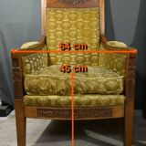 Pair of "Bergère" Armchairs in Mahogany, Empire Period – Early 19th Century