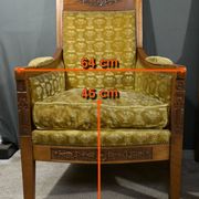 Pair of "Bergère" Armchairs in Mahogany, Empire Period – Early 19th Century