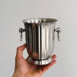 Small shiny stainless steel ice bucket