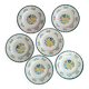 Set of 6 large flat plates Longwy Vieux Rouen vintage