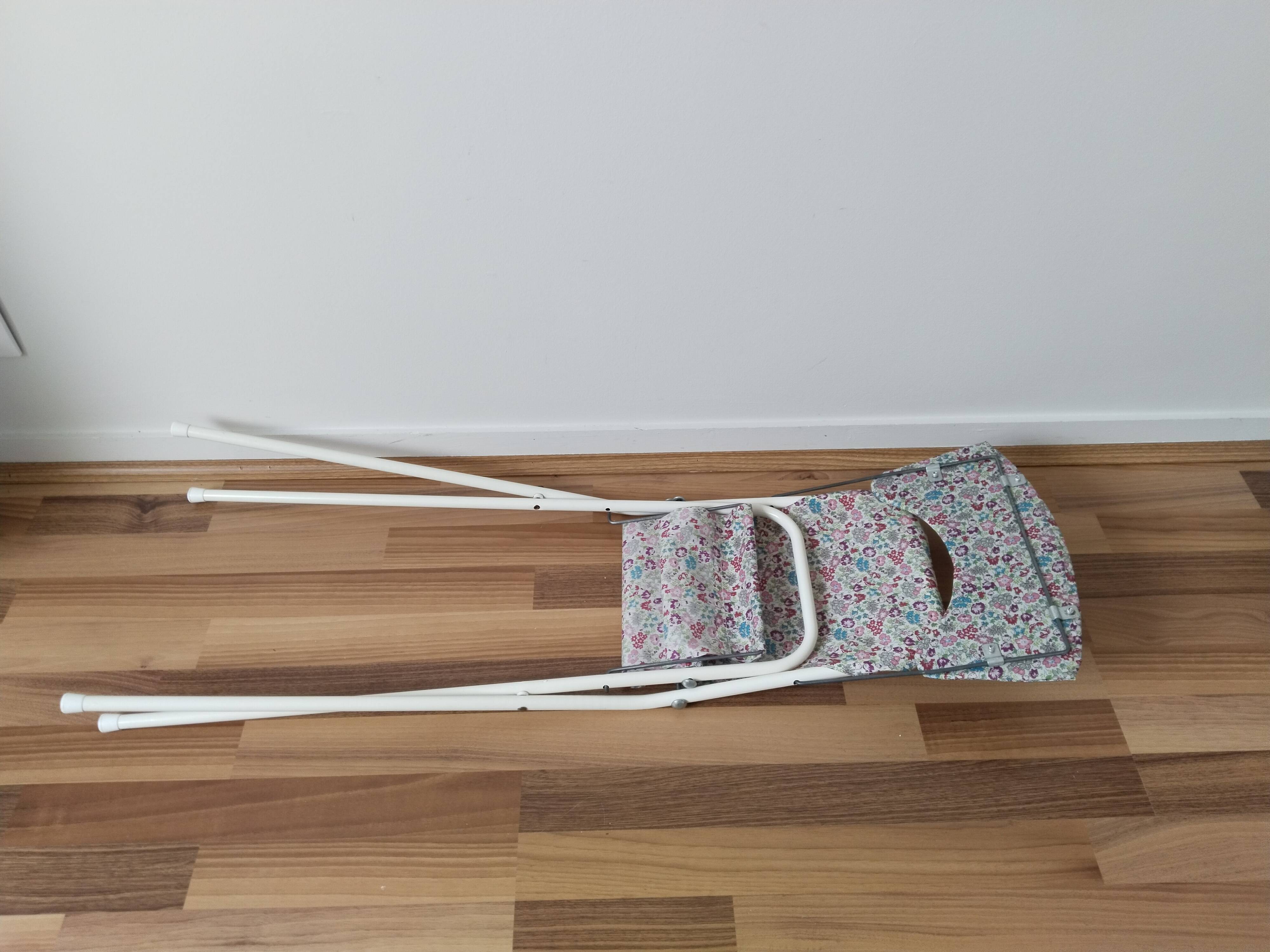 Vintage doll high chair, Japanese coated Liberty Hello Kitty