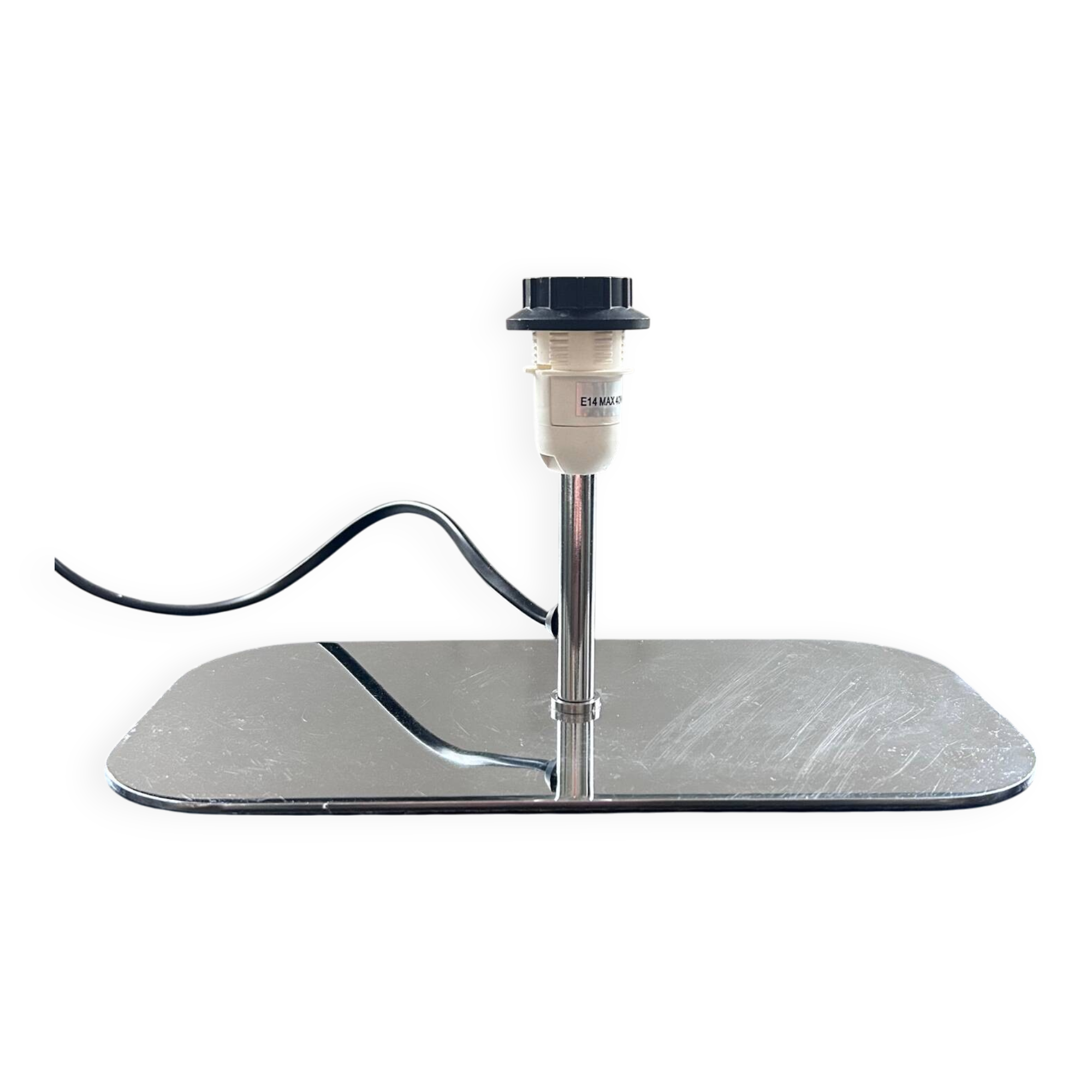 Silver stainless steel lamp base