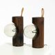 Pair of rare 1960s Temde table and wall lamps made of solid pine