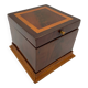 Biedermeier Cubic Box in Mahogany and Maple, Austria, 1840s