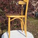 Set of 4 chairs wooden coffee multicore gold and black