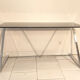 Seventies desk tinted glass top and chrome base