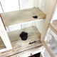 Vintage brocant White painted Kitchen display cabinet