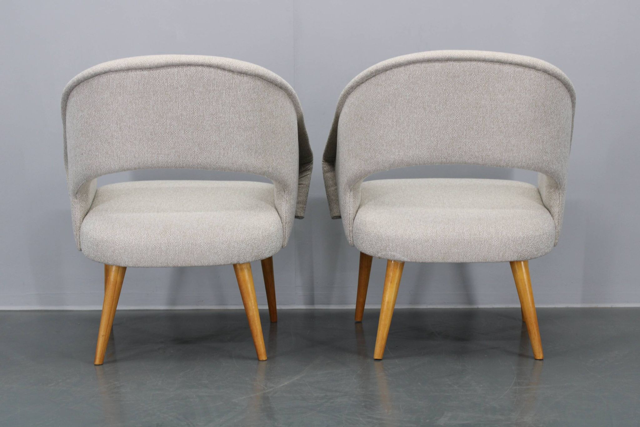 1960s Pair of Restored Shell Chairs, Czechoslovakia