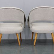 1960s Pair of Restored Shell Chairs, Czechoslovakia