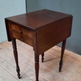 Side table with flap