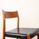 6 Danish chairs in teak and new skai, model 418 Arne Vodder 1960.