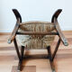 Vintage children's armchair in wood and straw, 50s