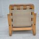 1970s, Norwegian armchair, model "Kengu", beige furniture leather.