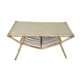 Rattan coffee table and its magazine rack