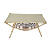 Rattan coffee table and its magazine rack