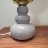 White globe table lamp