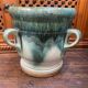 Old glazed terracotta pot cover