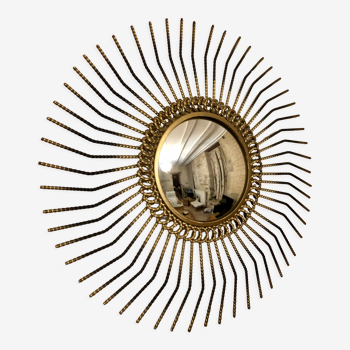 Miroir soleil oeil de sorcière vintage 1950/1970 55cm