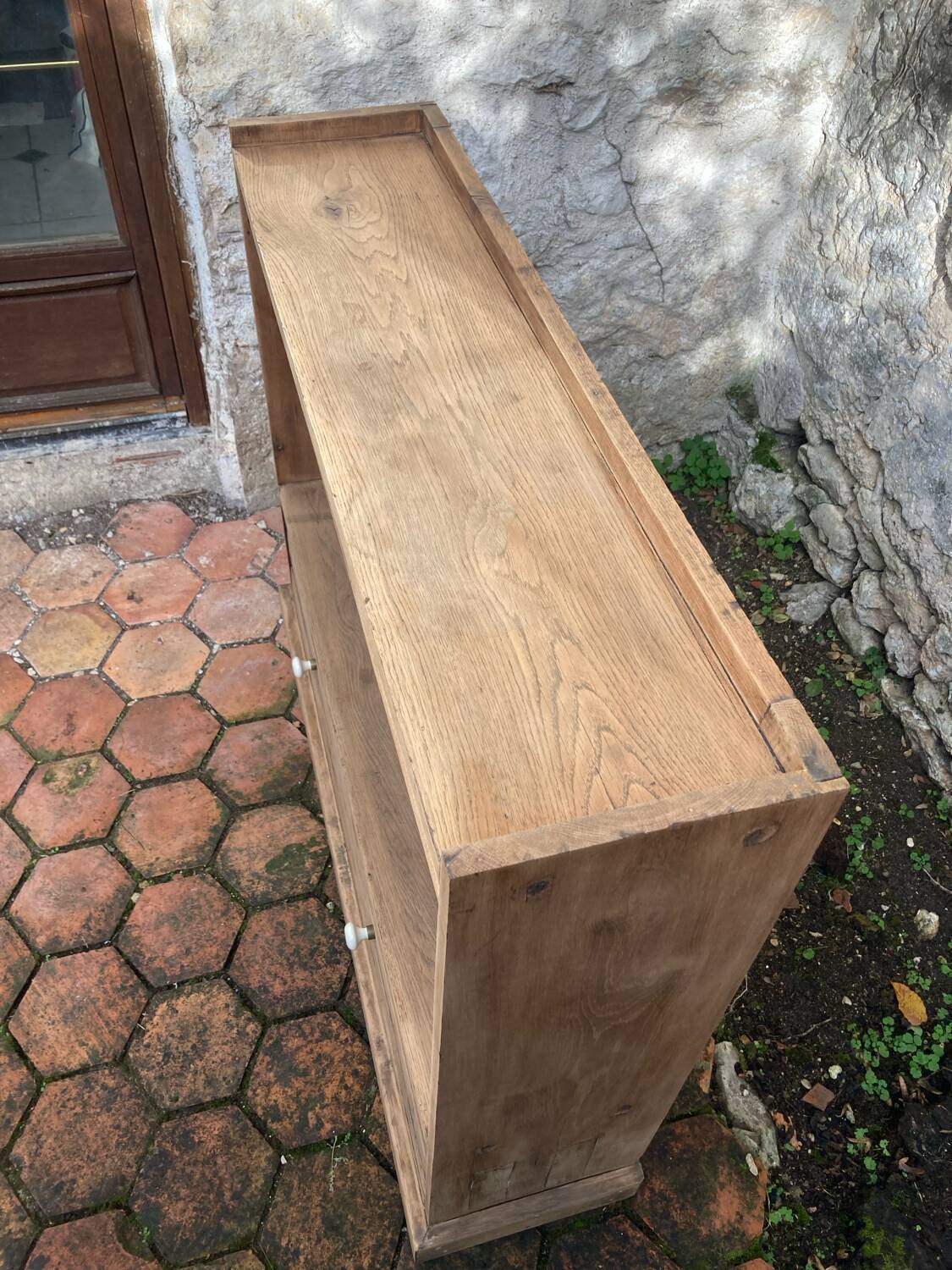 Antique furniture - solid oak shelf