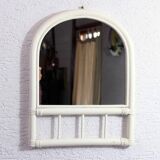 White rattan mirror 1970