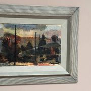 Original Swedish Oil On Panel – “Abstract Composition” By Erik Emanuelsson – Vintage & Framed – 36 × 49 Cm (14.2" × 19.3")